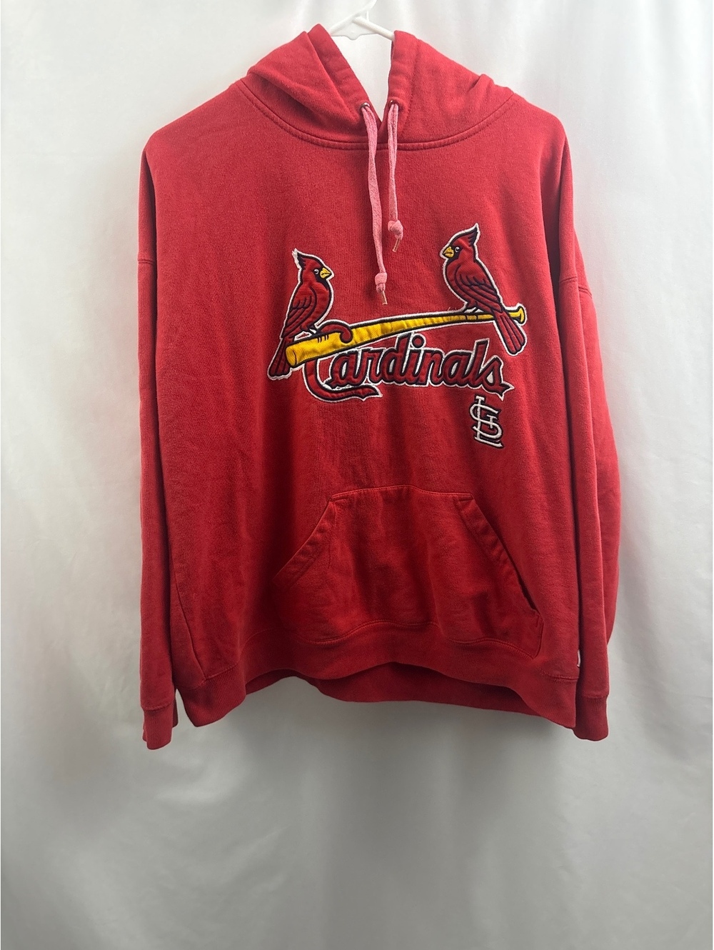 Stitches St. Louis Cardinals Mens Red Hoodie Sweatshirt Size XL MLB Baseball